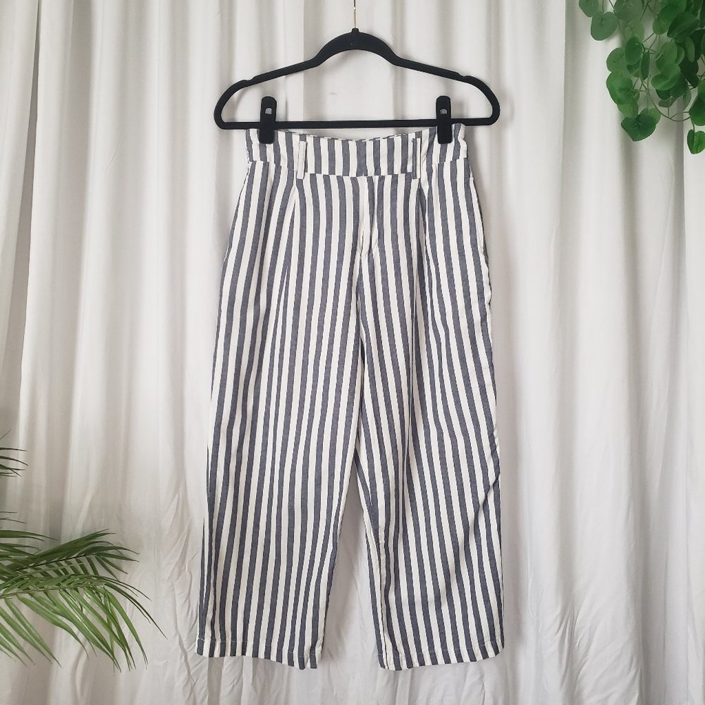 Zara Cropped Striped Trousers